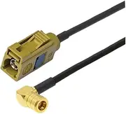 10Pcs Fakra K Revolution SMB Female Socket 90 Degree Broadcast Antenna Adapter XM Car Stereo Receiver Cable(Fakra K F to SMB F90,1.5M)