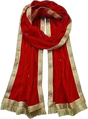 [Navti Creations] Men's Narrow Stole Dupatta in velvet for Kurta/Sherwani/Achkan/Suit (length-2.25m, Width -37cm)