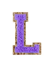 Stoney Clover Lane Lavender Purple Glitter Varsity Letter Patches
