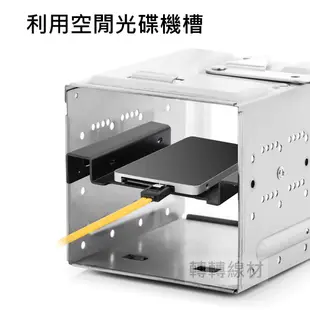 2.5吋/3.5吋轉5.25吋鋁合金 桌機硬碟轉換支架 硬碟盒 SSD HDD 資料碟 DIY NAS 光碟機