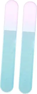 2pcs Glass Nail Files for Gentle Nail Buffing and Cleaning Reusable Manicure Tools Easy to Clean Travel Friendly for Salon Use