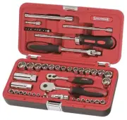 Sidchrome 57-PIECE METRIC/AF SOCKET SET SCMT10351 1/4" & 3/8" Drive *Aust Brand
