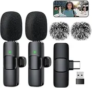 Tiny Microphone,Professional Recording Clip Microphone - High-Quality Sound Portable Noise-Cancelling Recorder for Video Recording Vlogging Podcasting Content Creation Streaming Interviews Studio