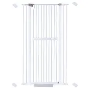 riin Extra Tall 150cm Baby Pet Security Gate Metal Safety Guard Tension Pressure Mounted for Children Dog Kitten Adjustable Width Range 75-85cm Largest Gap Between Bars 42mm Model B0 White