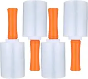 4 Pack Stretch Film, 5"x 1000ft Mini Industrial Strength up to 500% Stretch Shrink Wrap with Handles, Thick Durable Self-Adhering Plastic Wrap for Pallet Wrap, Moving, Packing, 60 Gauge