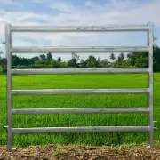 CATTLE YARD PANEL 6 OVAL RAILS + DROP PINS (60mm x 30mm x 1.6 mm) HORSE, CATTLE