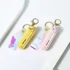 Low Noise Cute Mini Fan Multifunction USB Chargeable Flashlight Keychain