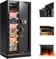 MLJ 8.1 Cu. Ft. Large Security Safe,Waterproof and Fireproof Fingerprint Lock