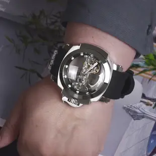 INVICTA 英威塔 | Coalition Forces系列 超帥氣鏤空錶盤 自動上鍊機械腕錶 -黑銀24707