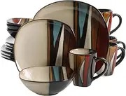 Gibson Elite 16 Piece Althea Reactive Glaze Dinnerware, Multicolor