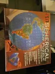 NEW • 3D Spherical World Globe Jigsaw Puzzle 530 Pieces 9.5" DIA FACTORY SEALED