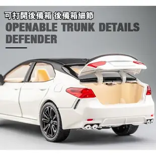 🔊 模型車 1:24 Toyota 豐田 Camry 凱美瑞 仿真汽車模型 合金車模 聲光回力開門 收藏擺件 彩盒包裝