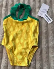 BABIE'S OLD NAVY ONE PIECE PINEAPPLE SWIM SUIT-3-6 MONTHS-NWT!