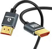 Ultra Thin 8K 4K HDMI Cables 3M, Slim & Flexible Soft High Speed HDMI 2.1 Lead Support 4K@120Hz 8K@60Hz 48Gbps Compatible with Roku TV/HDTV/PS5/Blu-ray
