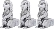 Pot Feet, Plant Risers Pot Feet for Outdoor Planter 3PCS Flower Pot Decorative Feet Animal Statue Plant Pot Support Feet Planter Riser for Indoor Outdoor Gardening Plant Container (Standing Rabbit)