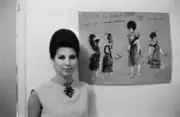 Supermodel Victoire Doutreleau at Yves Saint-Laurent in Paris 1960 OLD PHOTO 1