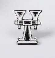 New Barista Cafe Geek Lover EKK Coffee Twin Grinders Pin Brooch Badge Gift