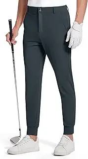 [SERAMY] Men's Golf Joggers Pants Slim Fit Stretch Sweatpants Work Dress Casual Running Pants for Men with 5 Pockets