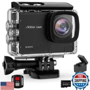 4K Action Camara Waterproof with 64G Crad- 60FPS 48MP HD WIFI Camera with EIS