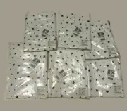 Double Bed Sheet Set Fitted Flat Sheet 4 Pillow Case White Blue Stars Israel U21