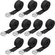 Lashing Straps Short Pack of 10 50 cm Lashing Straps Bicycle Bicycle Carrier Lashing Straps Fastening Straps Tie Down Straps with Clamping Lock for Car Small Bicycle Motorcycle Luggage Packages