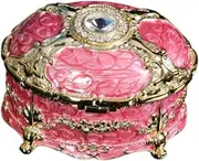 Tadill Jewelry Case Keepsake Desktop Container Jewelry Box Trinket Case for Pendants Rings Charms Earrings Valentine's Day Gift