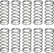 uxcell 10Pcs Compression Spring, 12mm OD, 0.8mm Wire Size, 30mm Free Length, Spring Steel Construction Extended Mechanical Compression Springs for Shop and Home Repairs, Silver Tone