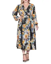 standards & practices Plus Size Wrap Maxi Dress