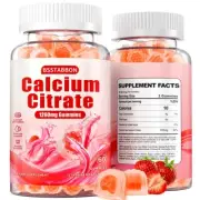 Calcium Citrate Supplement Gummies for Adult Women & Men Sugar Free 1200 Mg C...