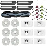 21Pack Replacement Packs Compatible with ECOVACS DEEBOT X1 Omni T10 Vacum Cleaner, Deebot X1 Omni Accessories, Deebot Omni X1 Bags, Deebot X1 Omni Filter Brushes (Brushes+Filter+Bag+Mop Pads)