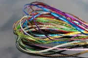 15 colors Flat Braided Lace Line 3mm Pearlescent Tones Rib Fly Tying Materials