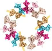 [LIFKOME] Soft Elastic Baby Headband Ribbon Bow for Girls Boys Toddlers Infants Photo Headwear
