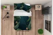 3D Tropical Green Leaf Quilt Cover Set Bedding Set Duvet Cover Pillowcases 15