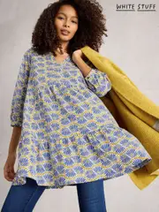 White Stuff Blue 100% Cotton Marta Tunic (W56879) | $127