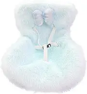 Accessories for Labubu Dolls – Car Seat with Soft Furry Cushion, Air Vent Clip, Decoration for 17cm Plush Dolls, Gift for Labubu Fans and Doll Collectors(No Doll) (Blue)