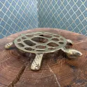 Brass Turtle Trivet, Teapot Kettle Hotplate Stand Trivet, Tabletop Decor