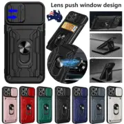 For iPhone 16e 15 14 Plus 13 12 Pro Max Case Shockproof Ring Holder Stand Cover