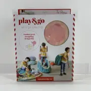 Kids Toy Storage Bag & Play Mat - Pink Elephant | 140cm Organizer for Lego Brick