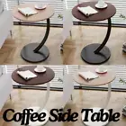 C Shaped End Table, Round Snack Side Table for Couch, Round Coffee End Table