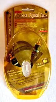 NIP five misc. cables: 1 Monster Digital Coax, 2 Scosche MP3/AUX, 2 RCA Optical
