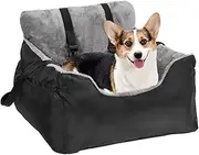 Soft Small Dog Car Seat Adjustable Clip-On Safety Leash Detachable Vehicle Pet Booster Seat Washable Storage Pockets