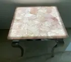 Rose Quartz Stone Coffee Table Top, Agate Pink Quartz Slab Top, Back Lit Decor
