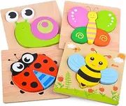 Wooden Puzzle Toy for Babies Girl Kids, Jigsaw Toddler Animal Puzzle Learning Montessori Toys for Boys Girls Baby Educational Sensory Toys 1-3 Year Old Boy Girl Kid Birthday Present Child