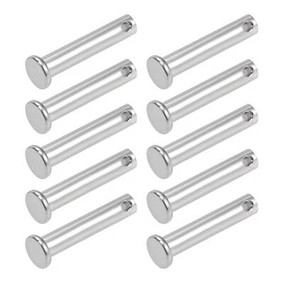 Clevis Pin 8mmx40mm 10Pcs Single Hole Flat Head 304 Stainless Steel Fastener Pin