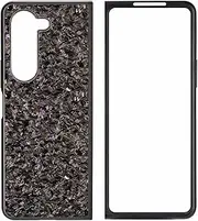 Forged Carbon Fiber Phone Case, Aramid Fiber Case, Small Pattern, All-Inclusive Wireless Charging Anti-Fall Protective Phone Case for Samsung Galaxy Z Fold 6 (Purple, for Galaxy z fold6)