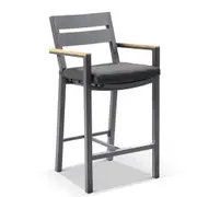 Balmoral 1.5m Aluminium Bar Table with 6 Capri Bar Stools - Outdoor Aluminium Dining Settings