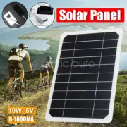 5W/10W 5V Solar Panel Power Bank USB Phone Charger For Outdoor Hiking Travel New