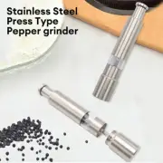 Manual Salt Pepper Grinder Thumb Push Pepper Mill Stainless Steel Spice Grinder