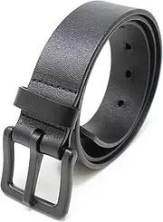 [BC Belts] Men's Metal Free Full Grain Leather Belt - Hypoallergenic No Nickel and TSA Approved
