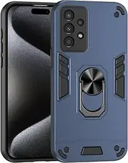 Compatible with Samsung Galaxy A13 4G Case,Compatible with Samsung Galaxy A13 4G SM-A135 Car Mount Magnetic Stand [Hard PC+TPU] 2 in 1 Blue